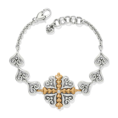 Alcazar Heart Two Tone Bracelet