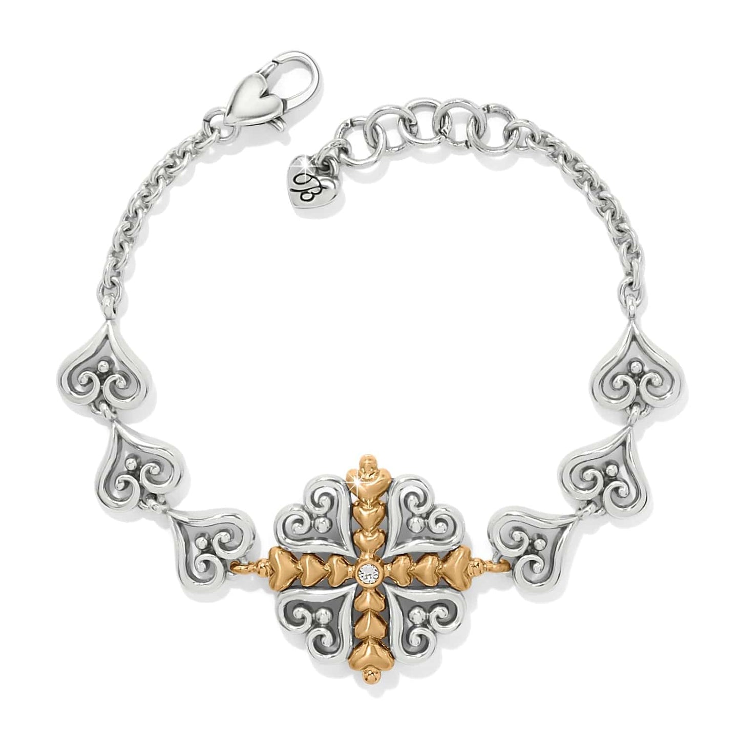 Alcazar Heart Two Tone Bracelet