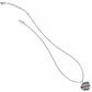 Brighton pendant necklace with silver-plated chain and striped heart charm featuring red, blue, and clear crystals on a white background