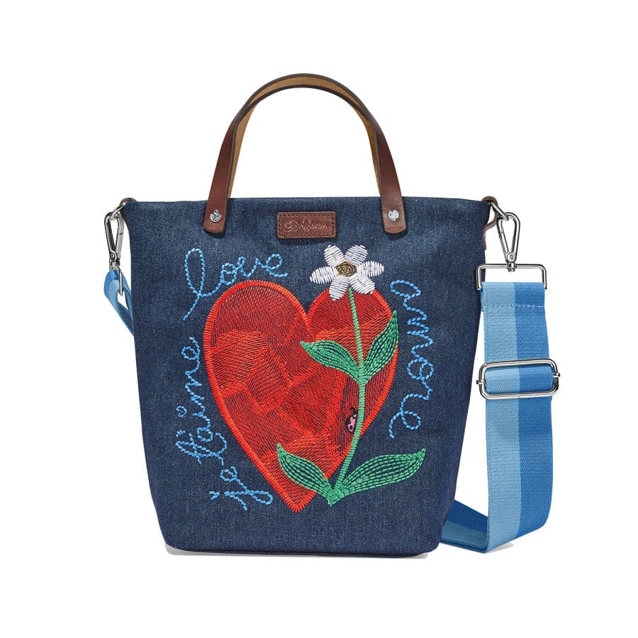 Amoreheart Embroidered Medium Messenger Bag multi 1