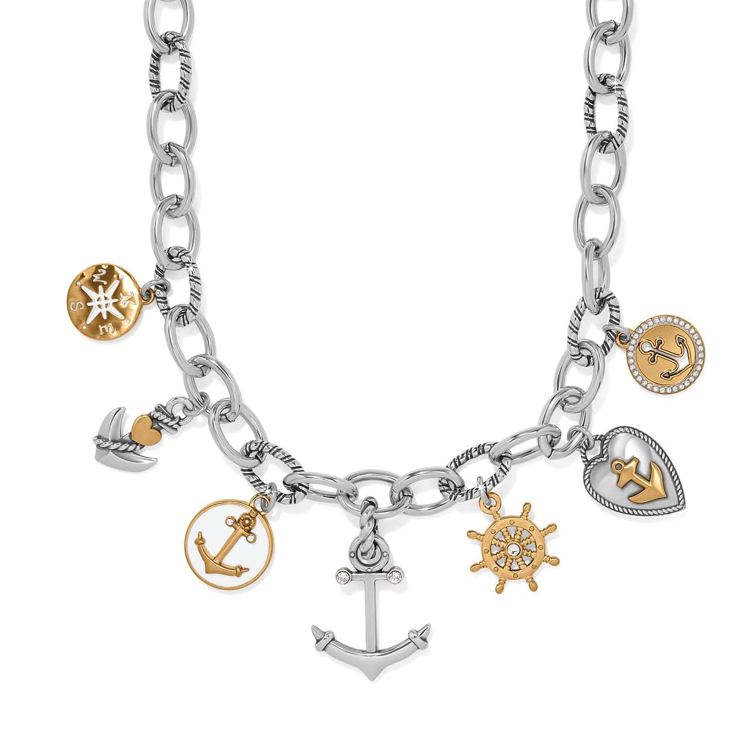 Anchors Aweigh Necklace silver-gold 1