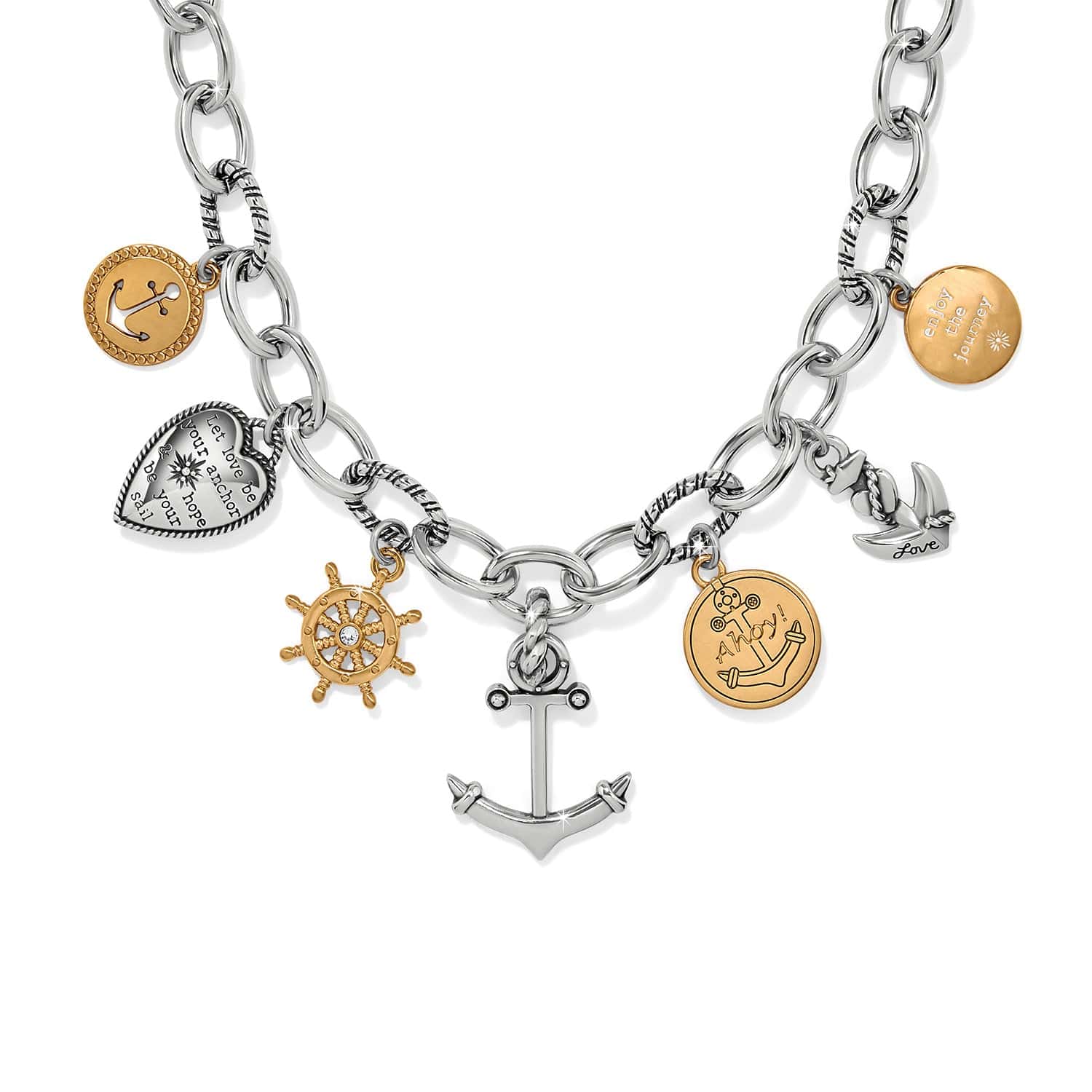 Anchors Aweigh Necklace silver-gold 2