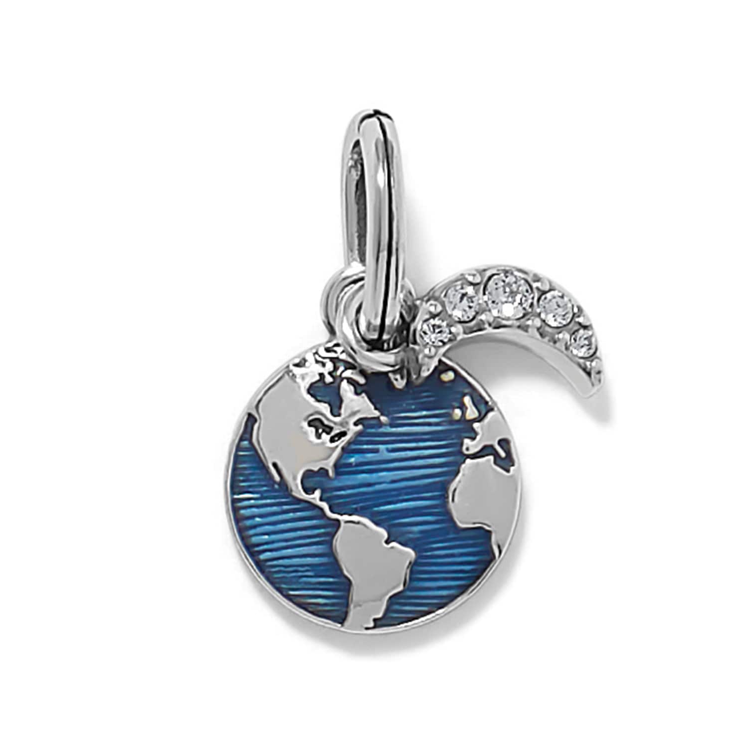 Around The World Charm silver-blue 1