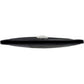 Brighton black leather accessory shown from the side with silver-tone hardware accent and stitched edge on a white background