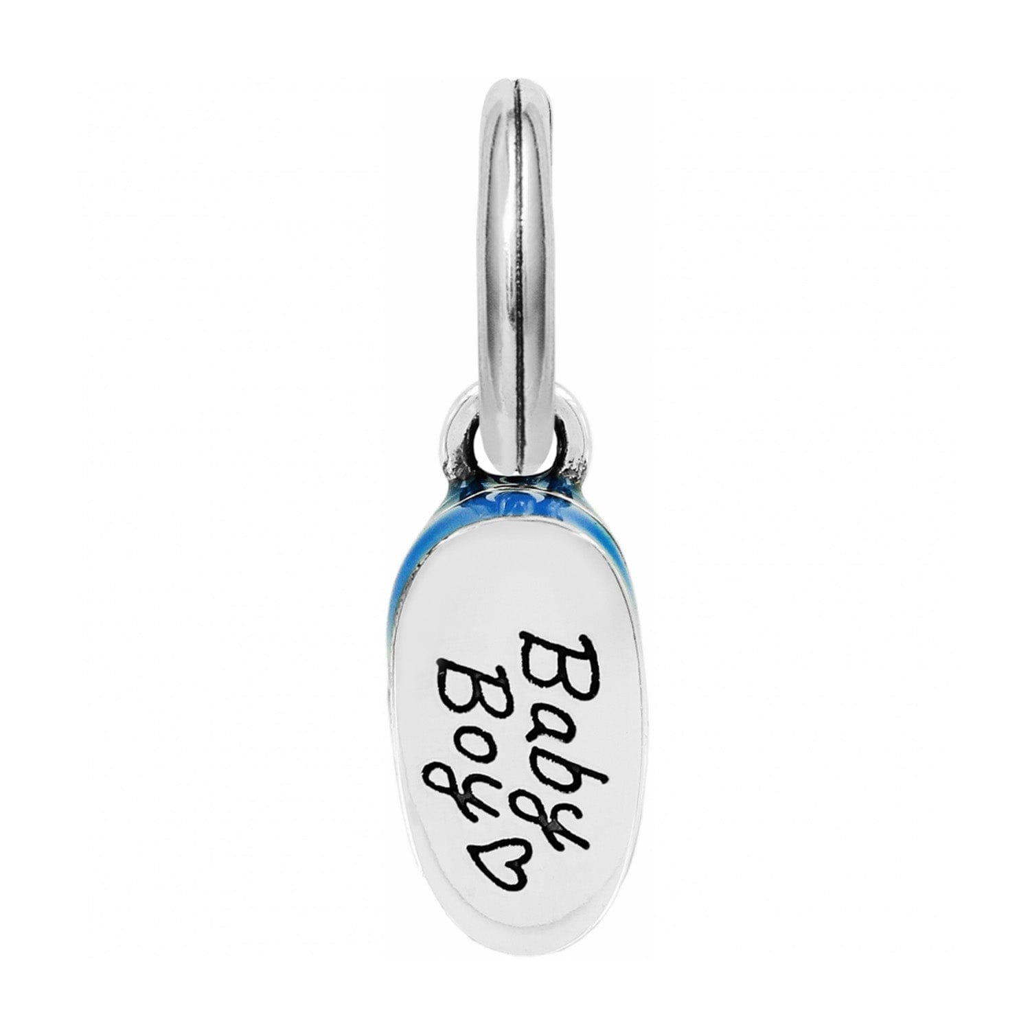 Baby Boy Shoe Charm silver-blue 2