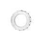 Brighton spacer charm with silver-plated finish and textured edge detail shown from the side on a white background