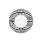 Brighton silver-plated basketball charm bead with textured dimpled surface and engraved seam lines on a white background