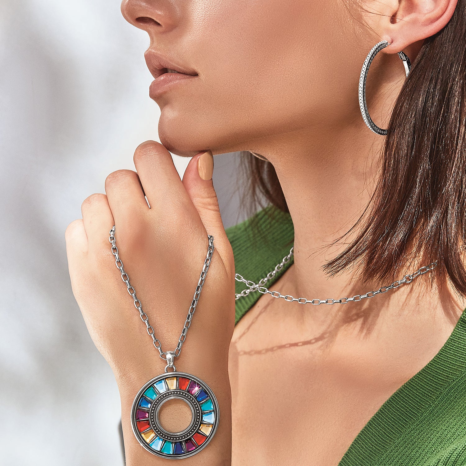 Bellissima Gems Large Necklace silver-multi 4