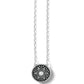 Brighton pendant necklace with silver-plated round medallion featuring star motif and crystal center on a white background