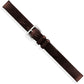Brighton dark brown leather watch strap with silver-tone buckle and keeper loops on a white background