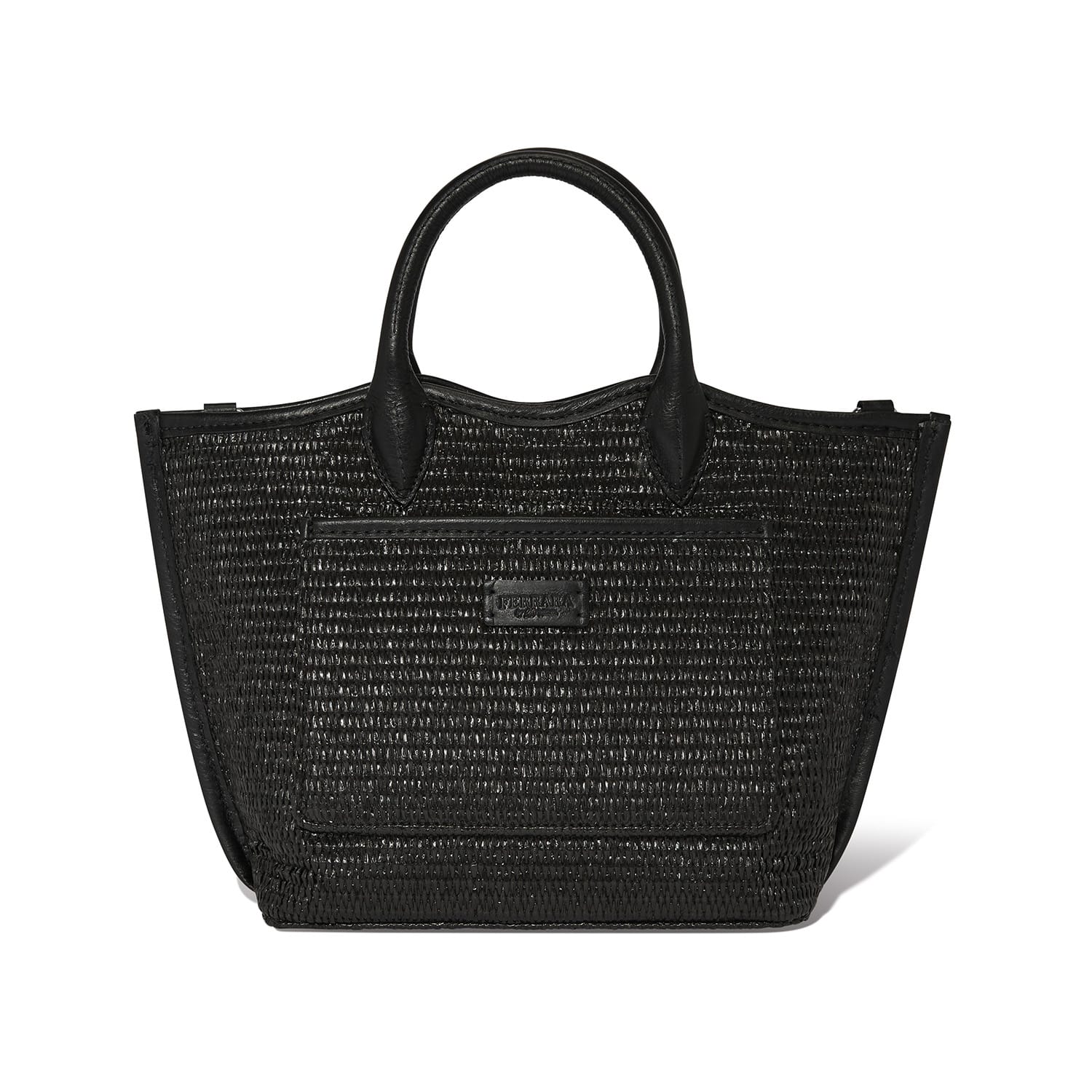 Biancca Medium Straw Tote black 3