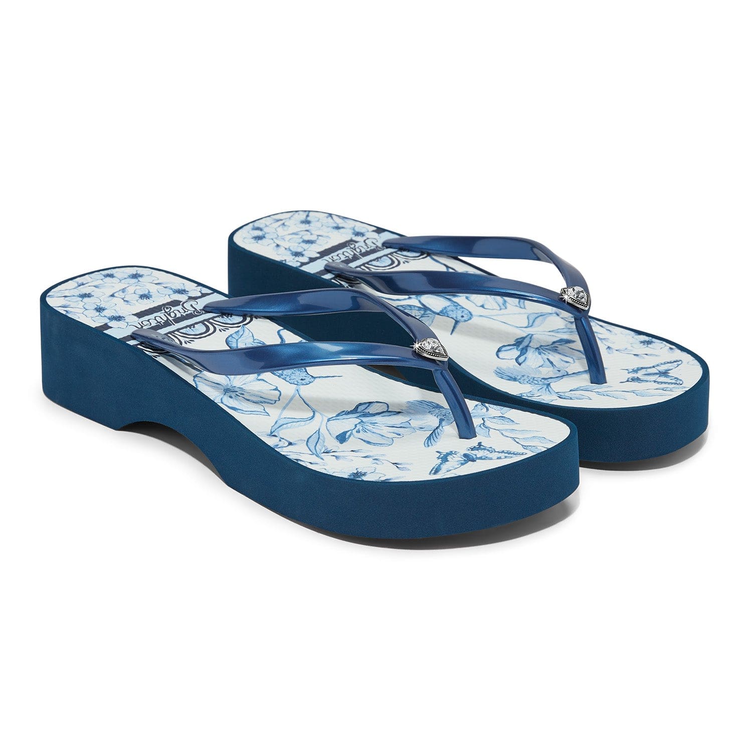 Birdie Platform Flip Flops blue 2