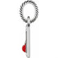 Brighton charm shown from the side with silver-plated rope-textured ring and small red bead accent on a white background