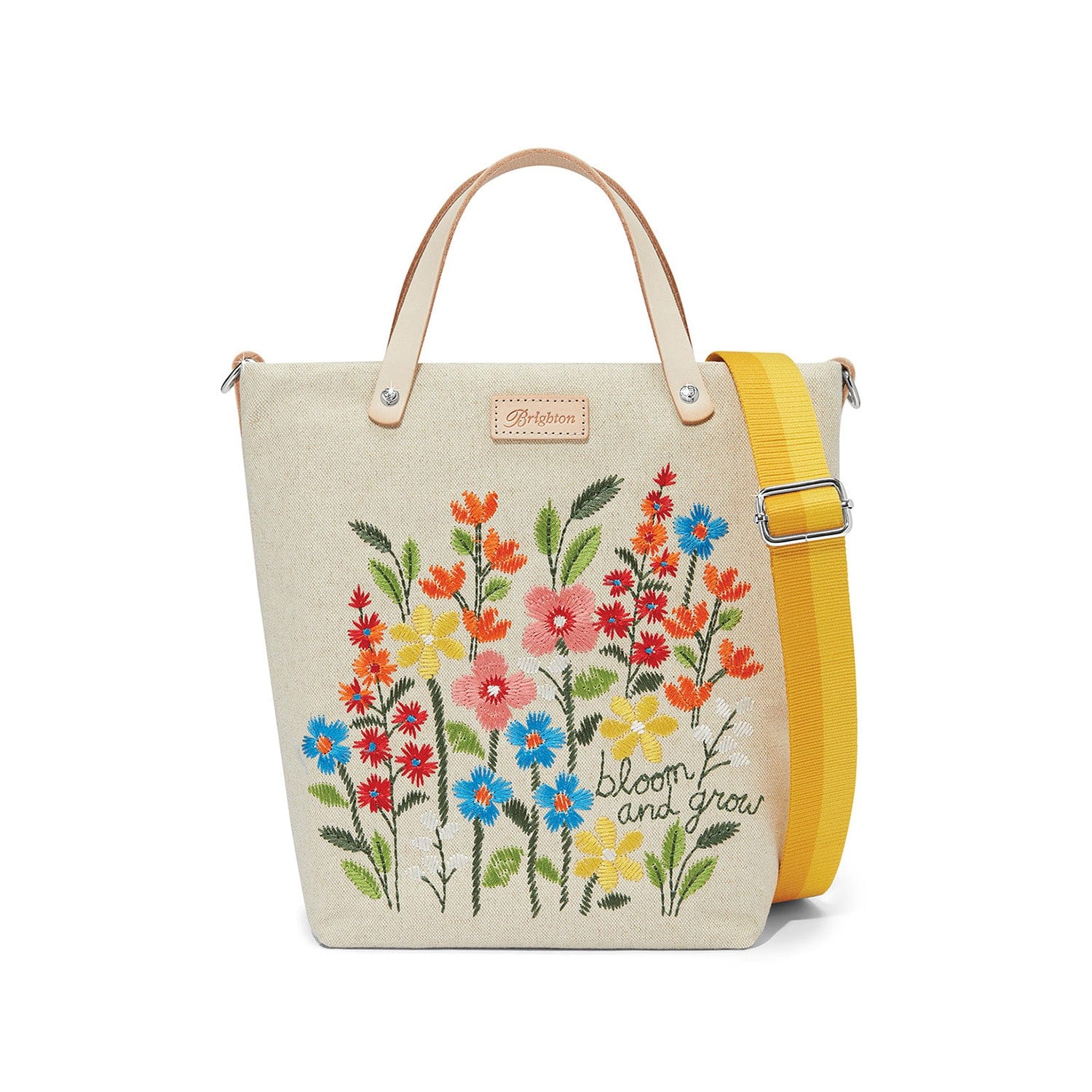 Bloom And Grow Embroidered Medium Messenger Bag - Brighton