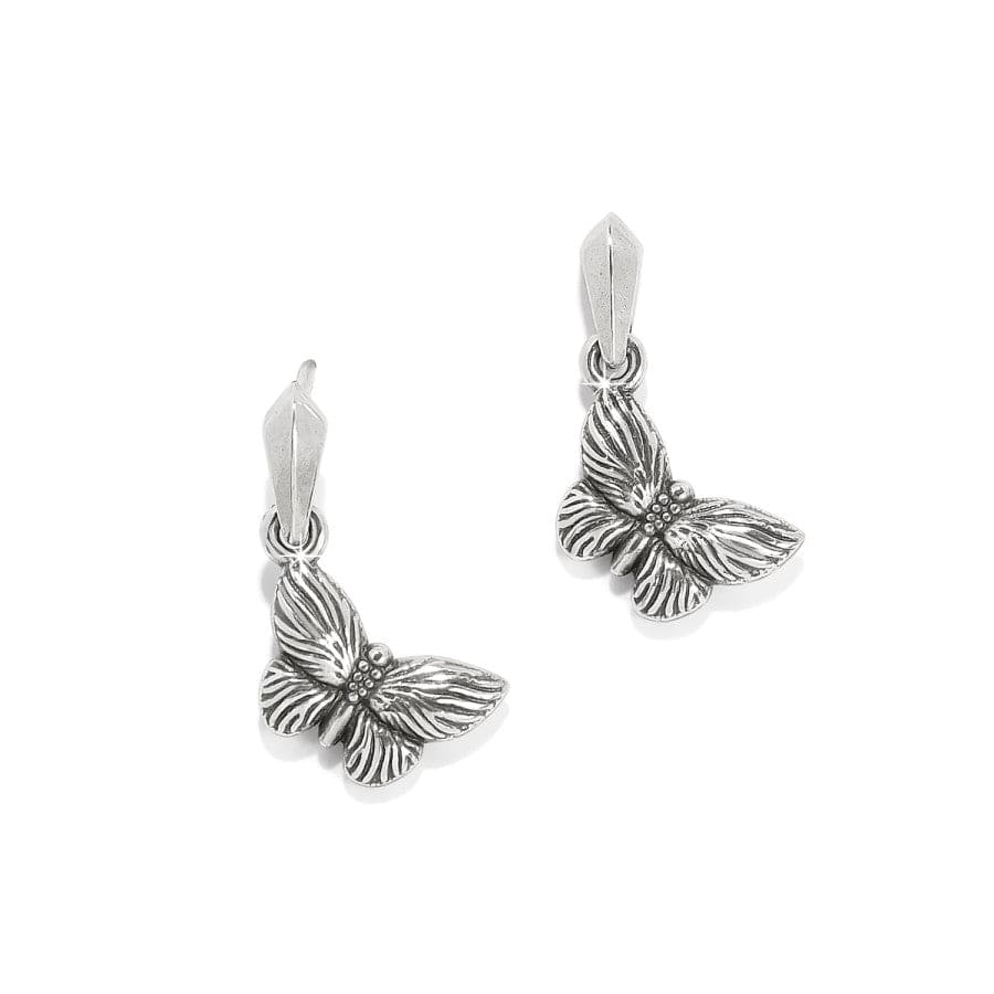 Bloom Butterfly Petite Post Drop Earrings silver 2