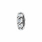 Brighton silver-plated spacer charm with crystal accents and swirled openwork band design on a white background