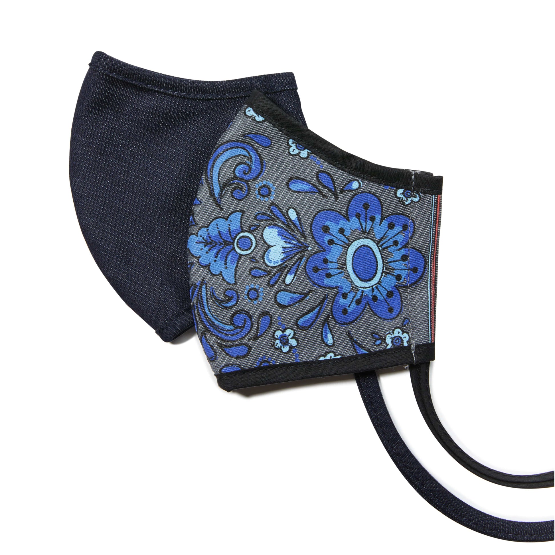 Blue Floral Face Mask (2 pack)  1