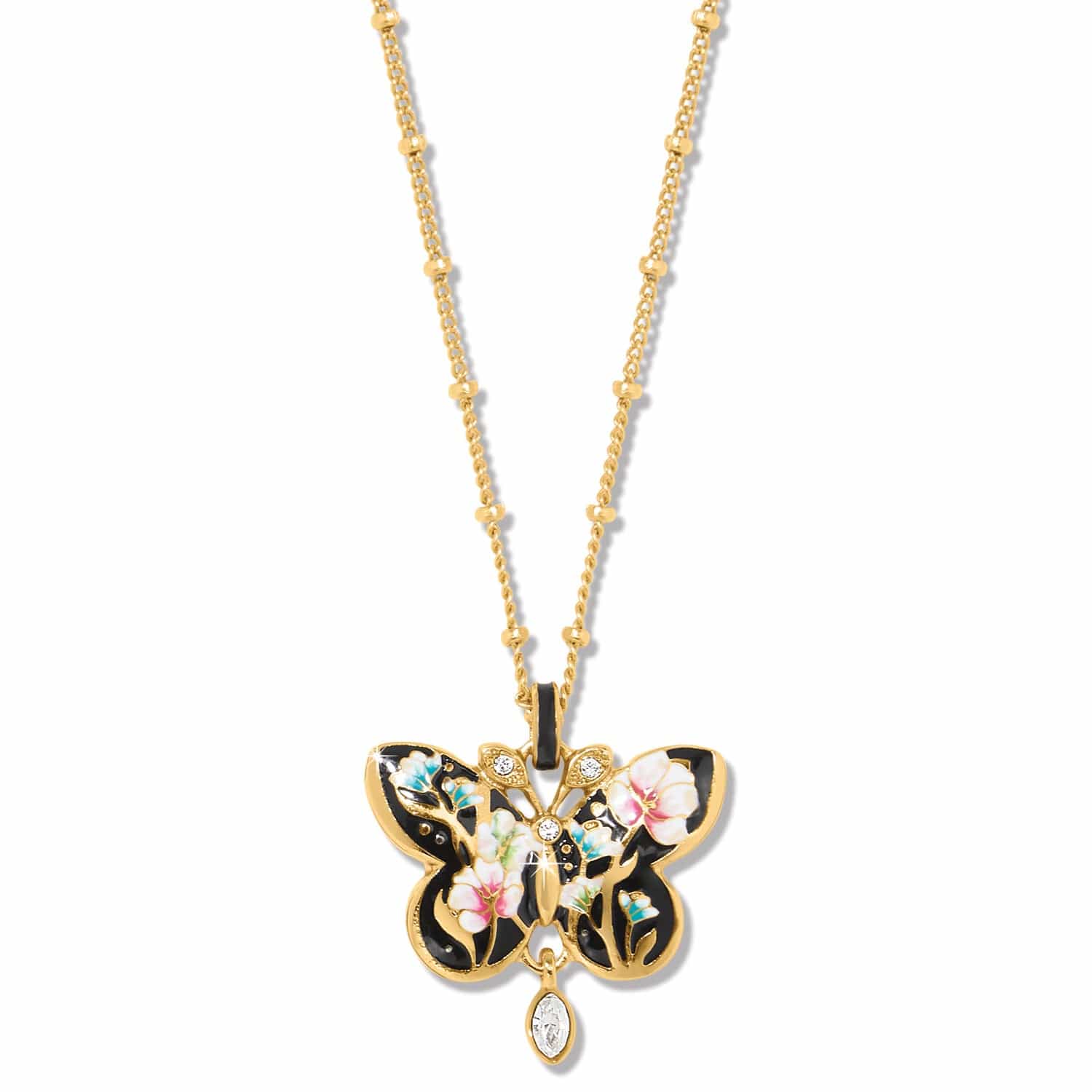 Botanique Butterfly Pendant Necklace gold-multi 1