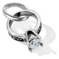 Brighton ring charm with silver-plated engagement and wedding band design featuring crystal solitaire on a white background