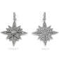 Brighton star charm shown front and back with crystal pave front and dotted silver-tone back on a white background
