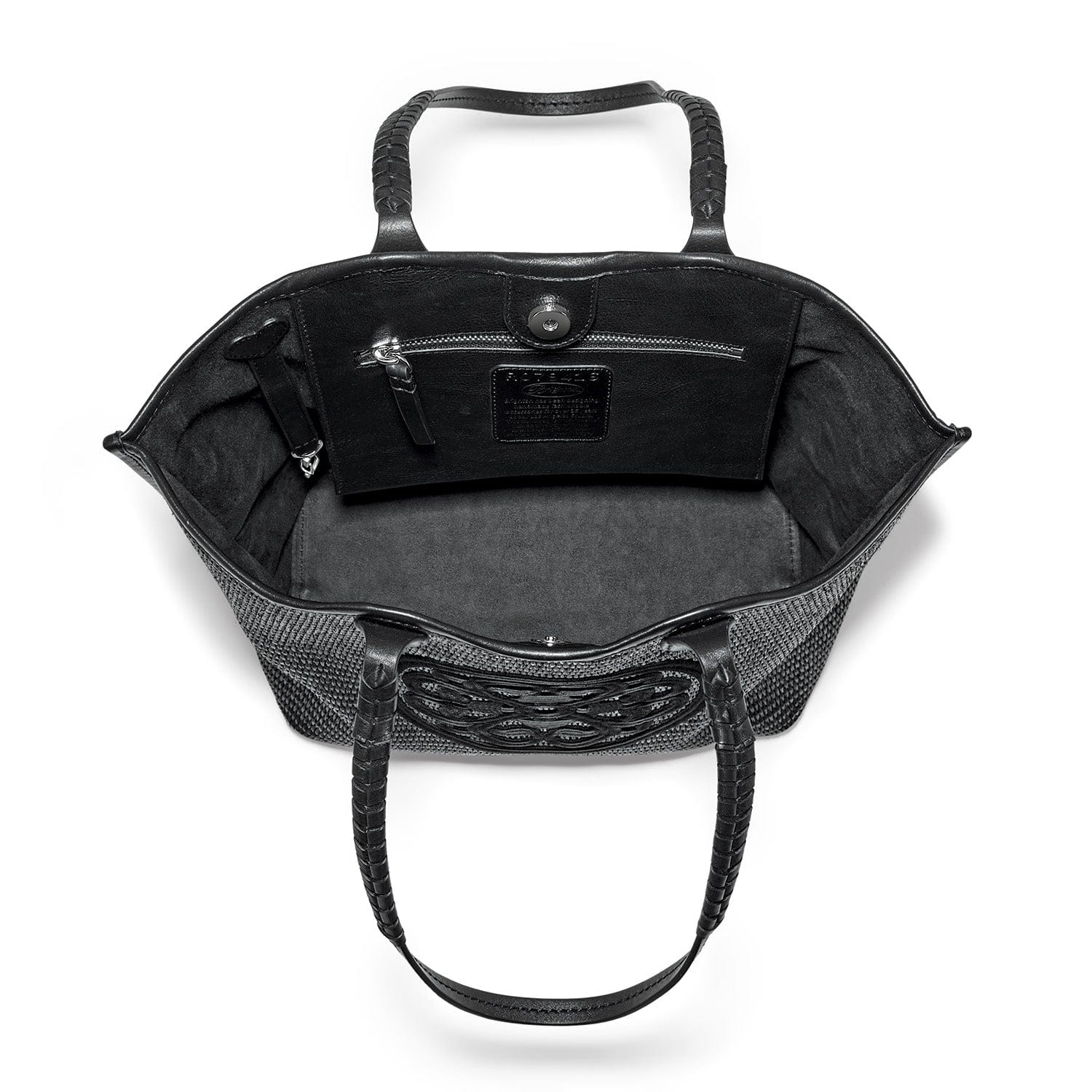 Bruna Large Straw Tote black 2