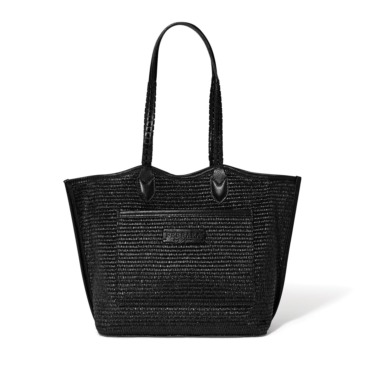 Bruna Large Straw Tote black 3