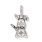 Brighton bunny rabbit charm with silver-plated finish, crystal accent, and dangling carrot detail on a white background