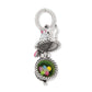 Brighton bunny charm shown open revealing colorful enamel Easter eggs inside a rope-edged basket on a white background