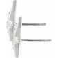 Brighton stud earrings shown from the side with silver-plated posts and textured decorative fronts on a white background