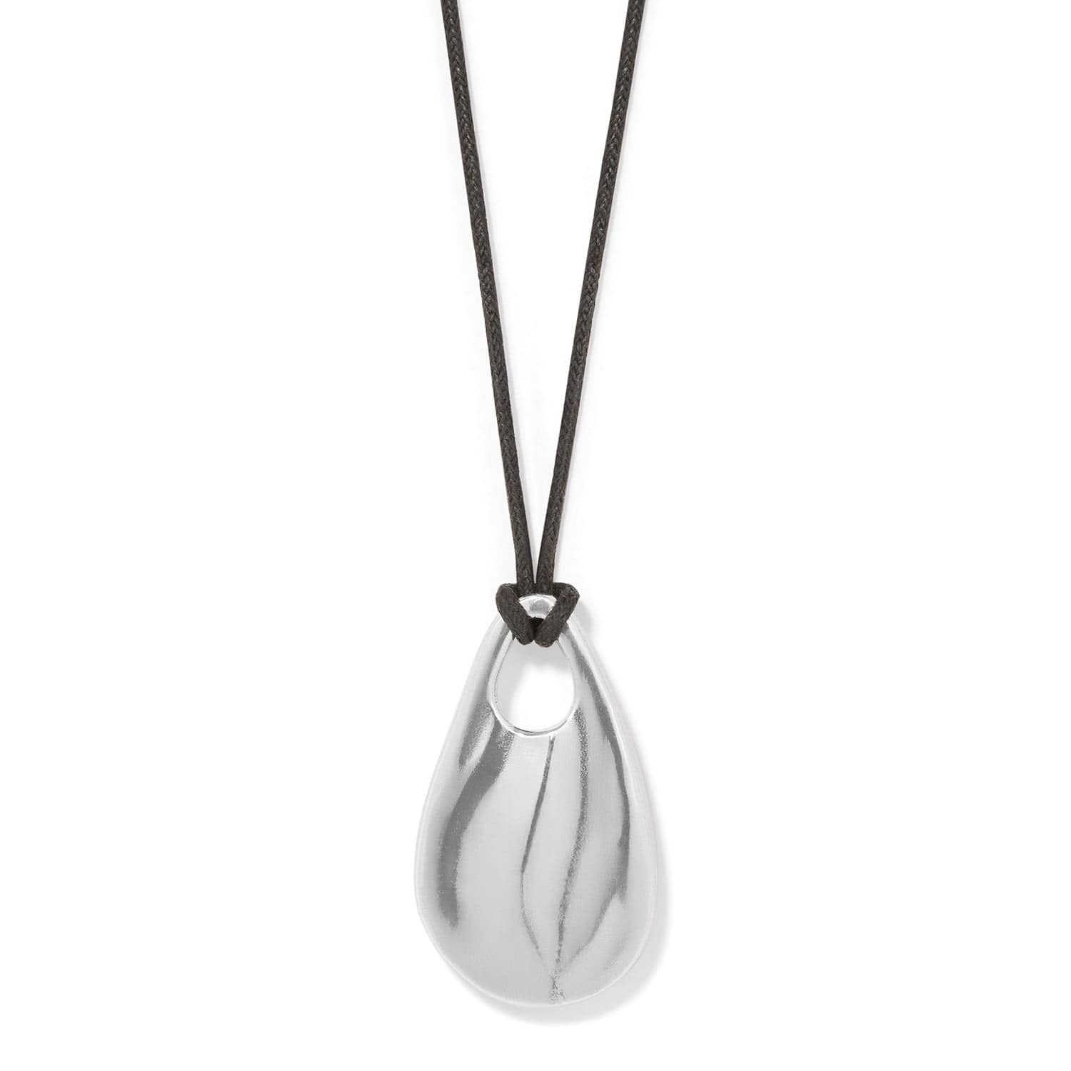 Cascade Drop Cord Necklace silver 1