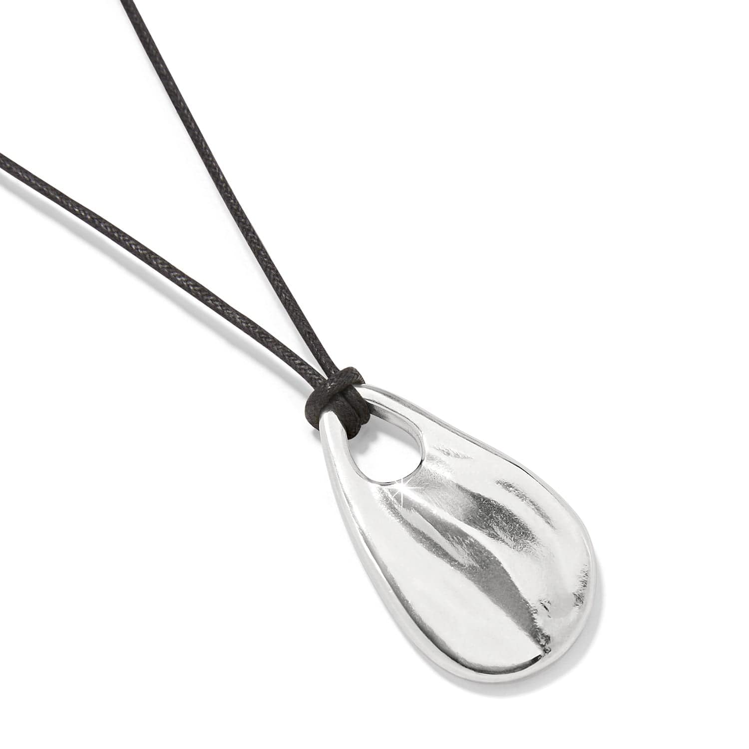 Cascade Drop Cord Necklace silver 2