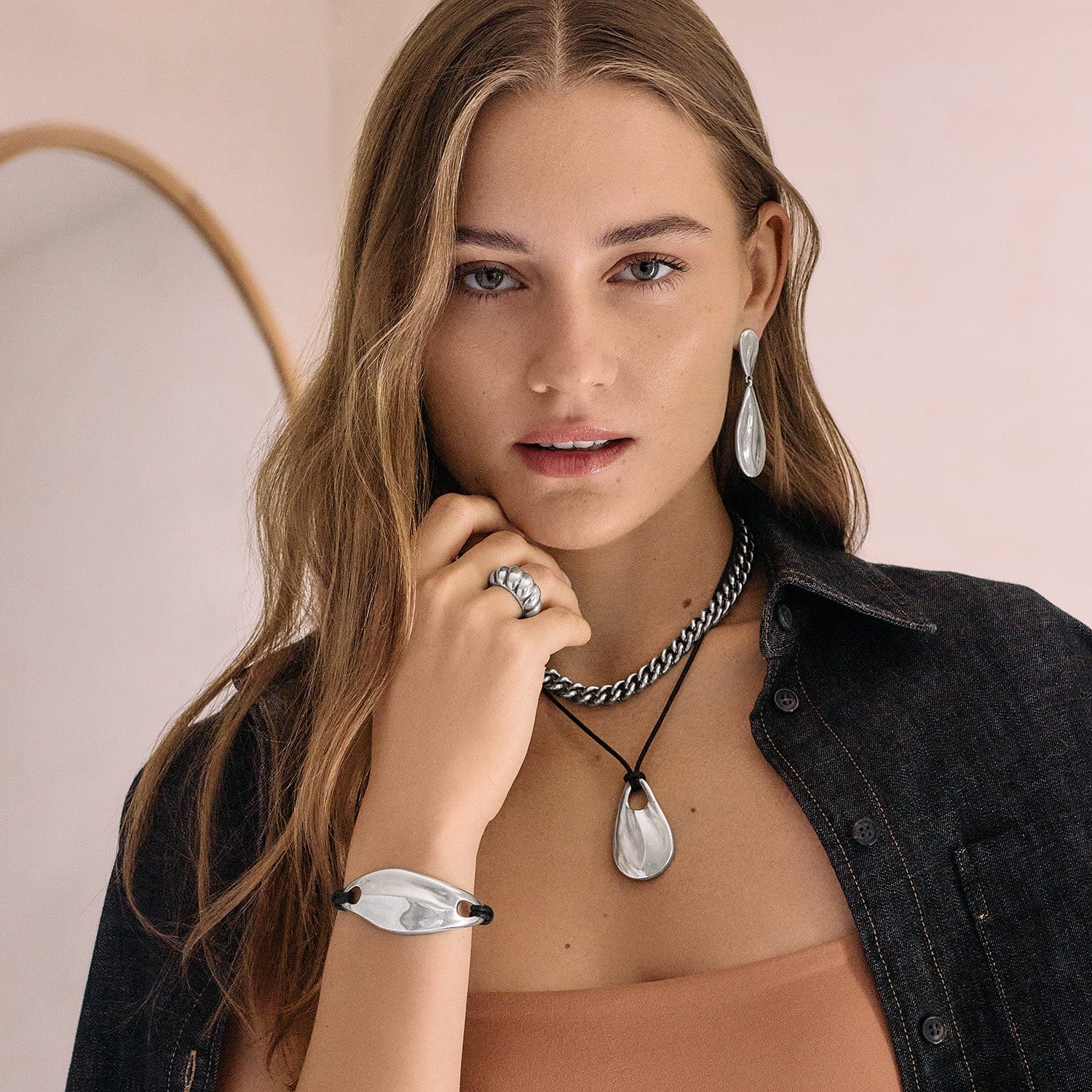 Cascade Drop Cord Necklace - Brighton