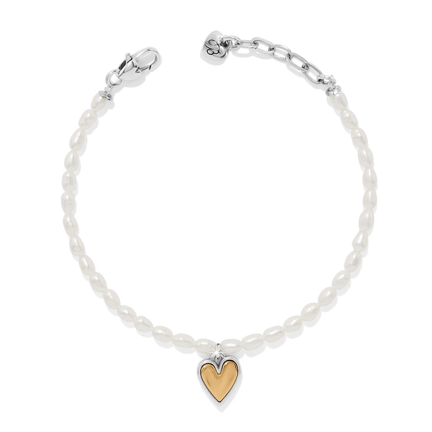 Cascade Embrace Pearl Heart Bracelet gold-pearl 1