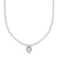 Cascade Embrace Pearl Heart Necklace