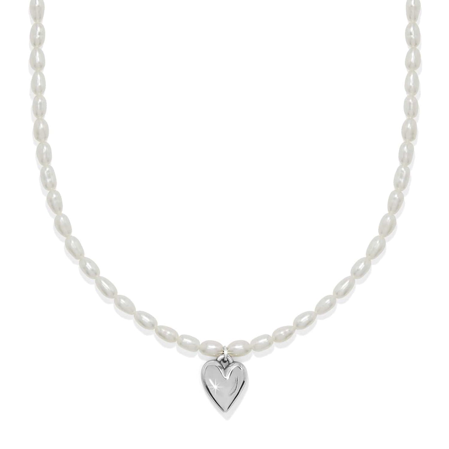 Cascade Embrace Pearl Heart Necklace - Brighton