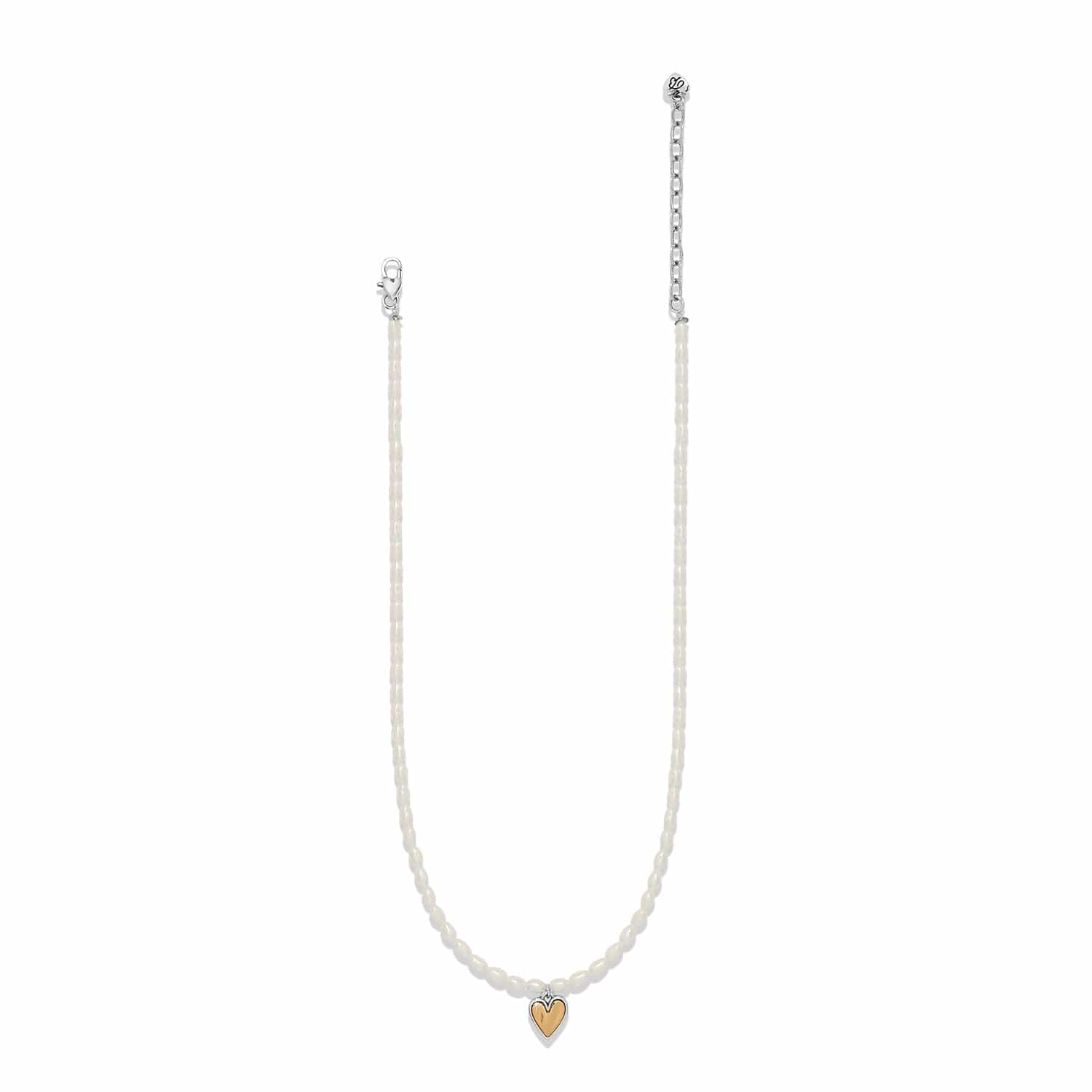 Cascade Embrace Pearl Heart Necklace gold-pearl 3