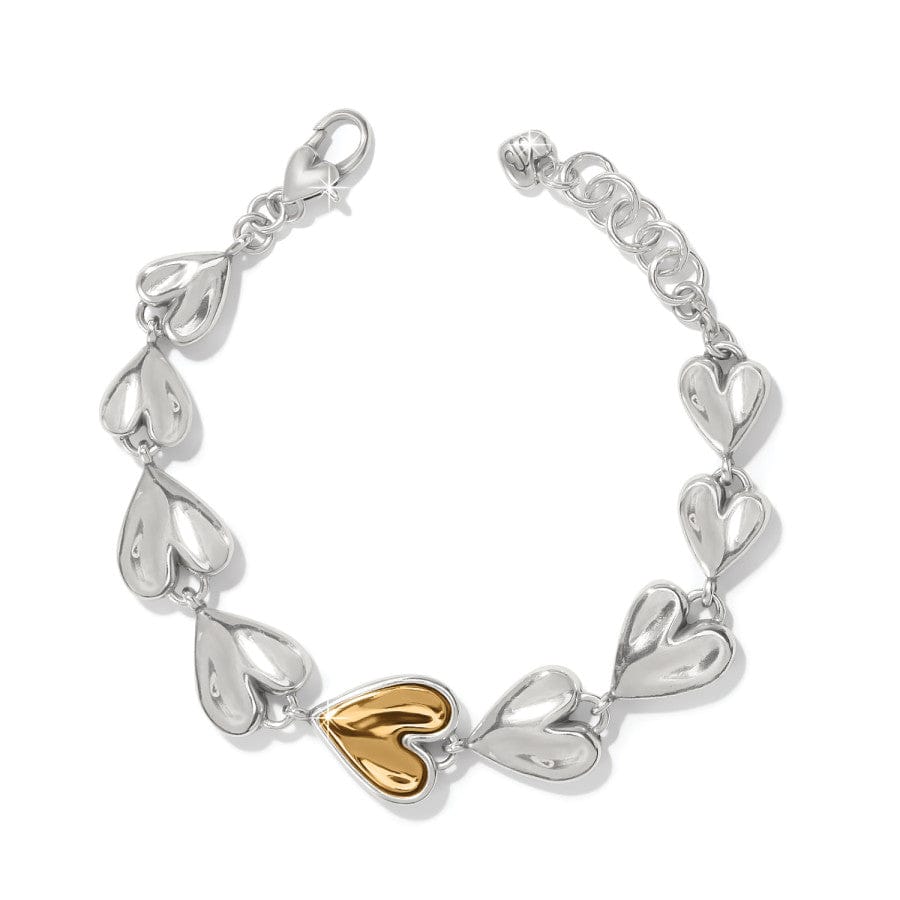 Cascade Heart Bracelet silver-gold 1