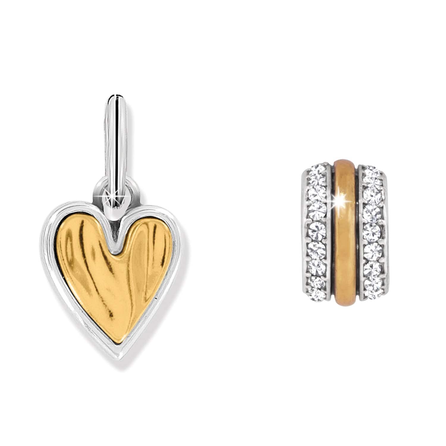Cascade Heart Charm Card silver-gold 2