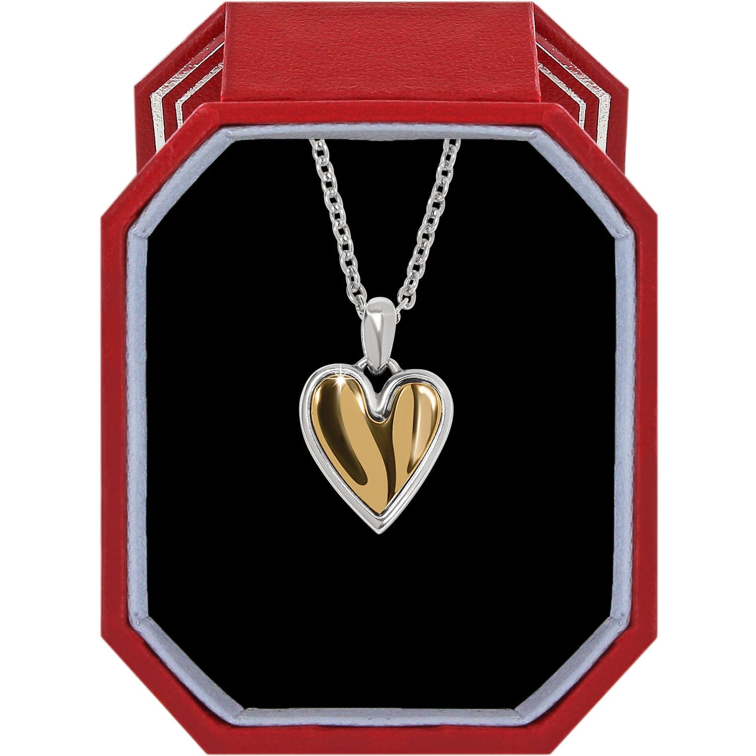Cascade Heart Petite Necklace Gift Box silver-gold 1