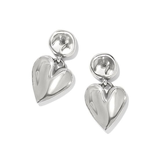 Gold Meridian Petite Heart Wave Post Earrings - Brighton main image 1