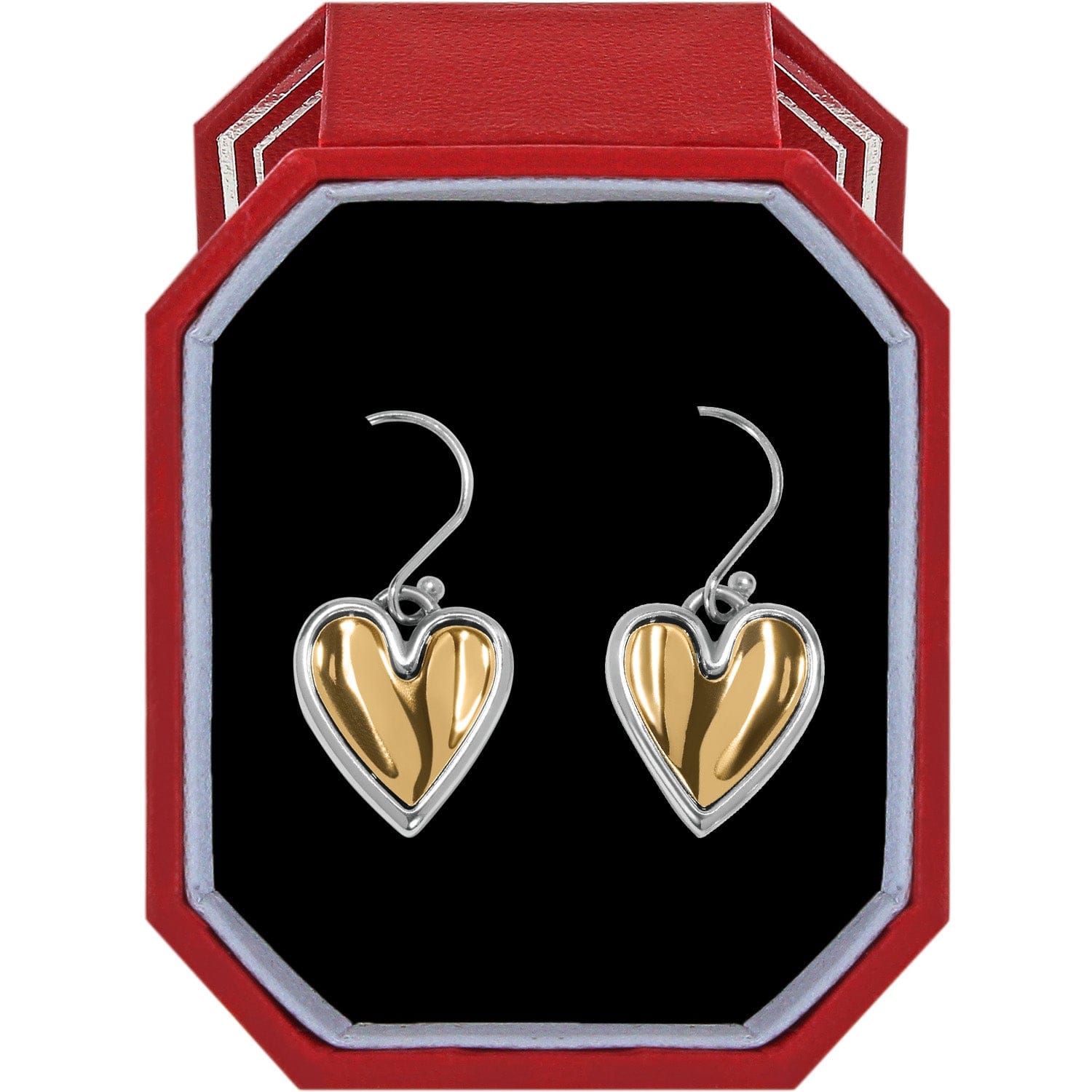 Cascade Heart Reversible French Wire Earrings Gift Box - Brighton