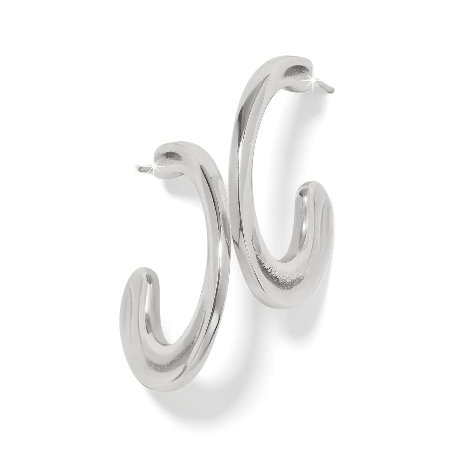 Cascade Hoop Earrings silver 1