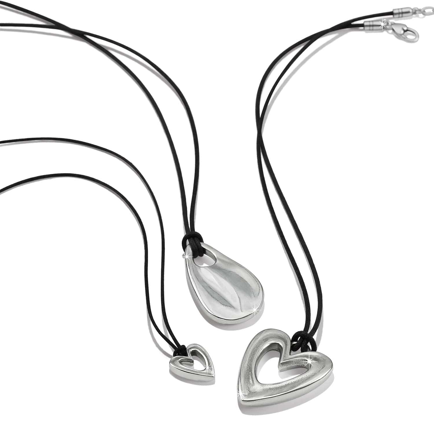Cascade Open Heart Petite Cord Necklace - Brighton