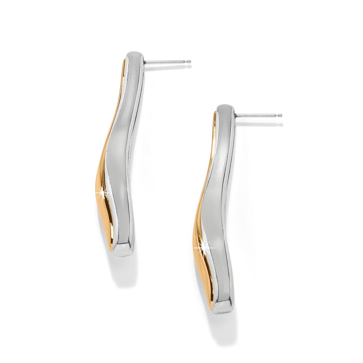 Cascade Rio Drop Post Earrings silver-gold 3