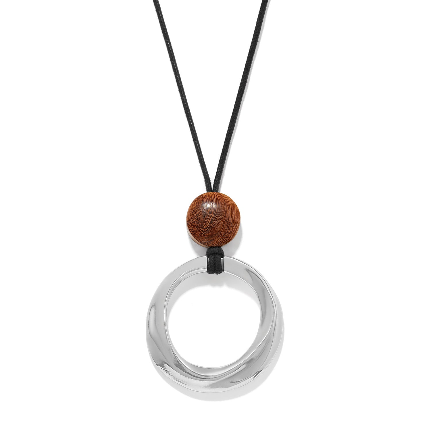 Cascade Rio Wood Ring Necklace silver-black 1