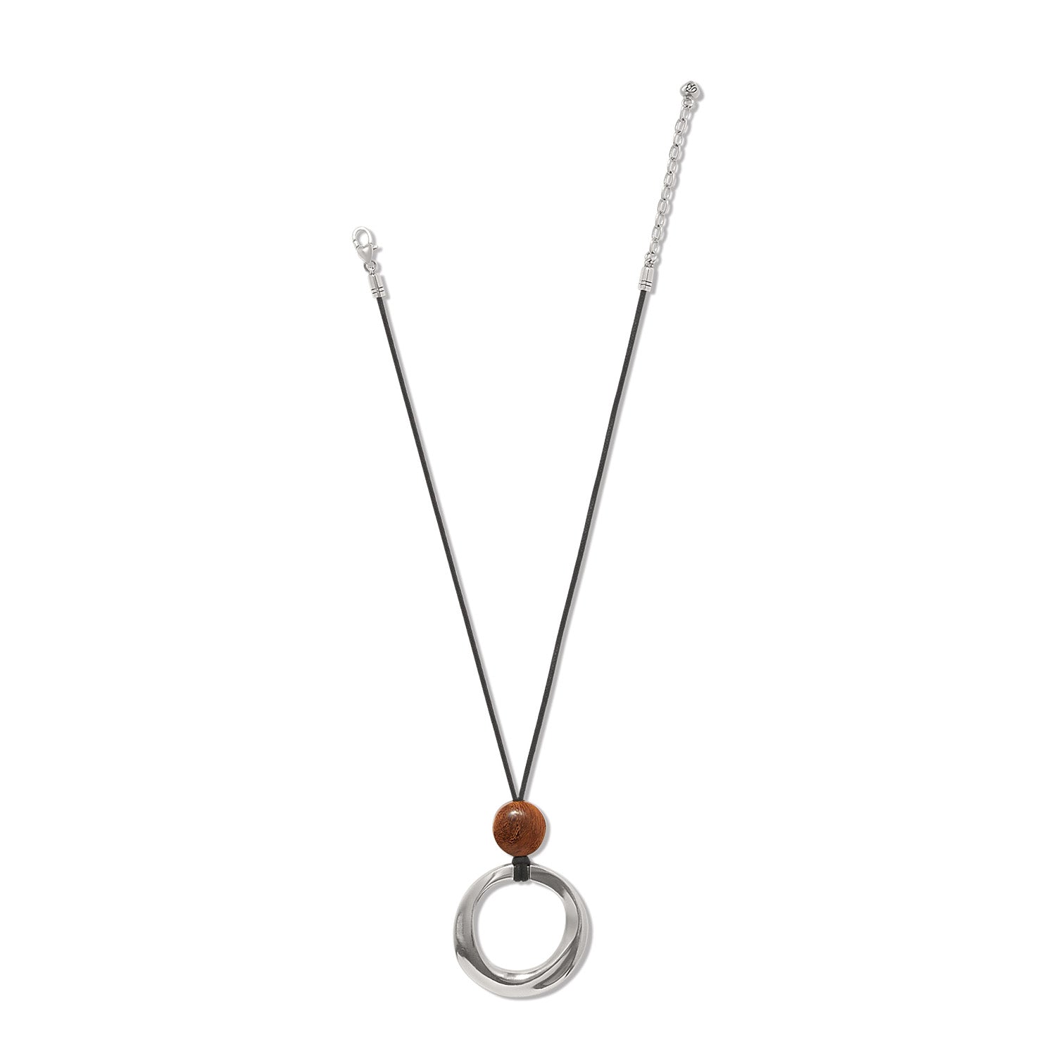 Cascade Rio Wood Ring Necklace silver-black 3