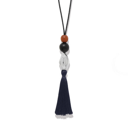 Cascade Rio Wood Tassel Necklace