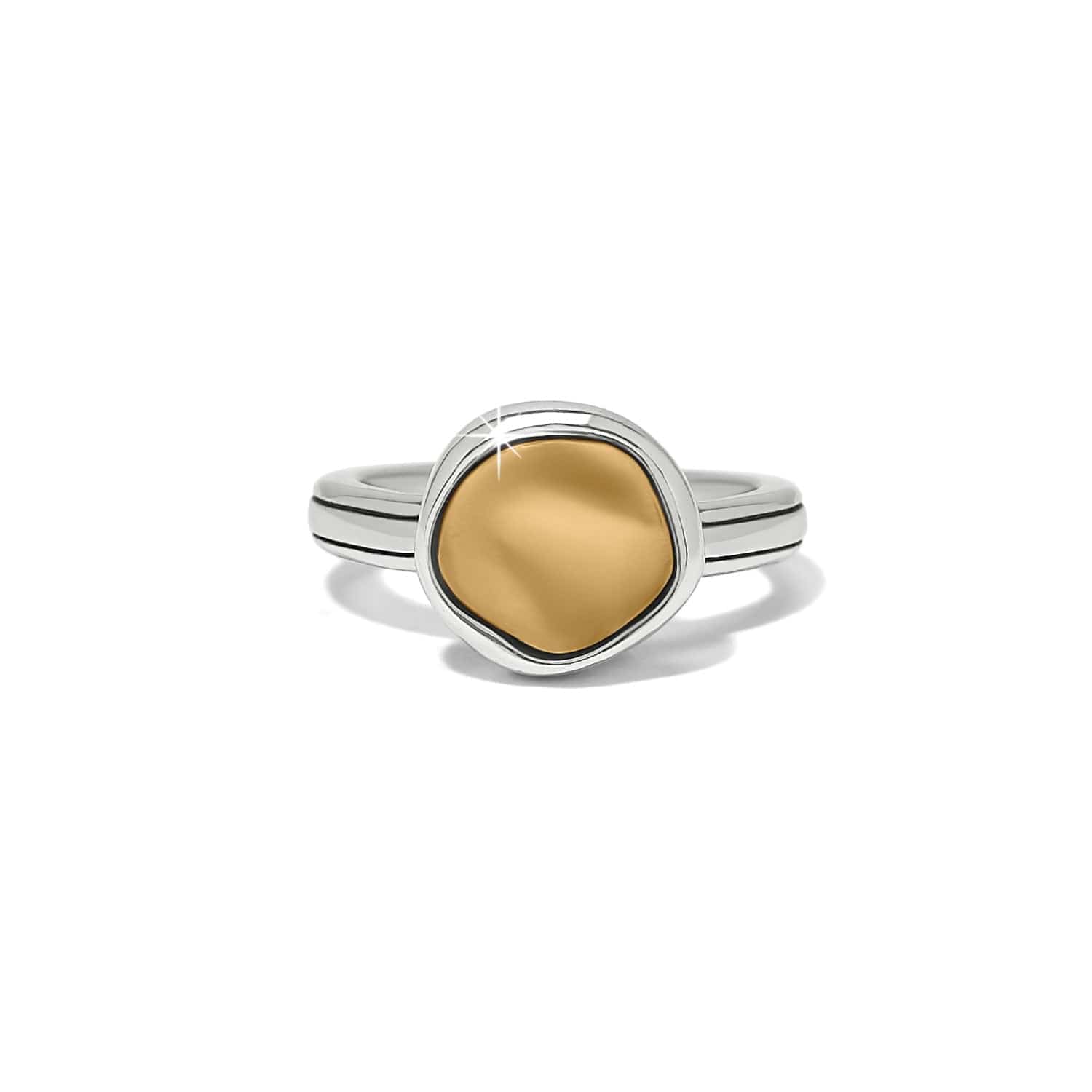 Cascade Round Ring silver-gold 1
