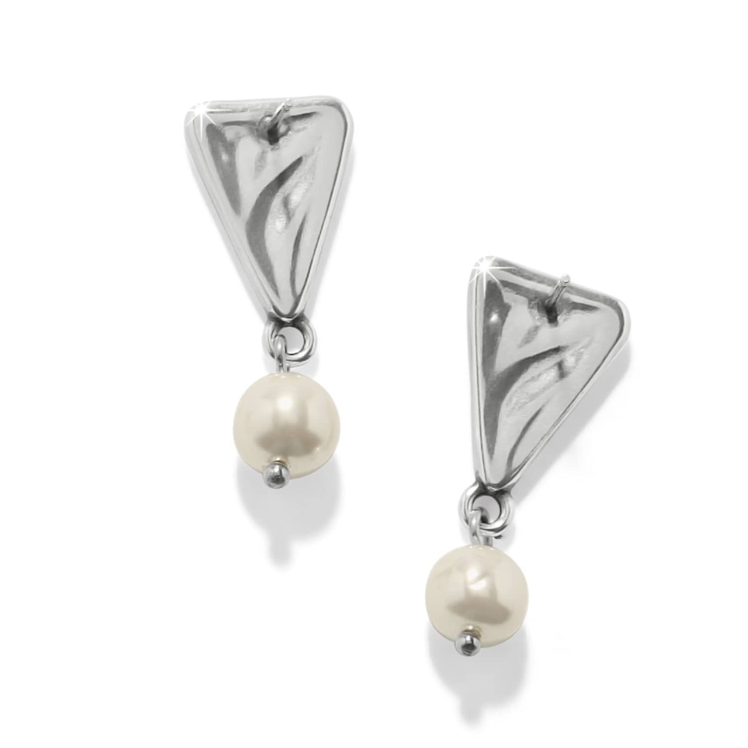 Cascade Tresa Pearl Post Drop Earrings silver-pearl 2