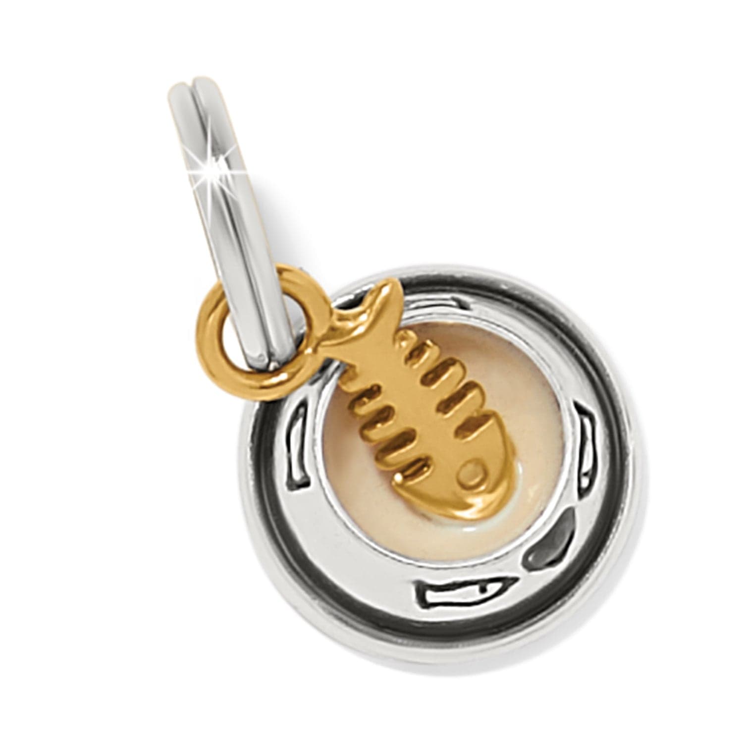 Cat Bowl Charm siver-gold 1